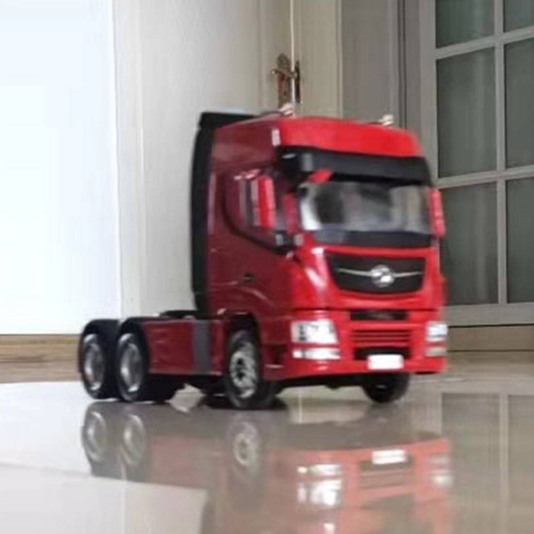 1/24 Scale RC Truck and Detachable Flatbed Trailer RTR Heavy Duty Alloy Tow Tractor Model with 2 Speed Gearbox