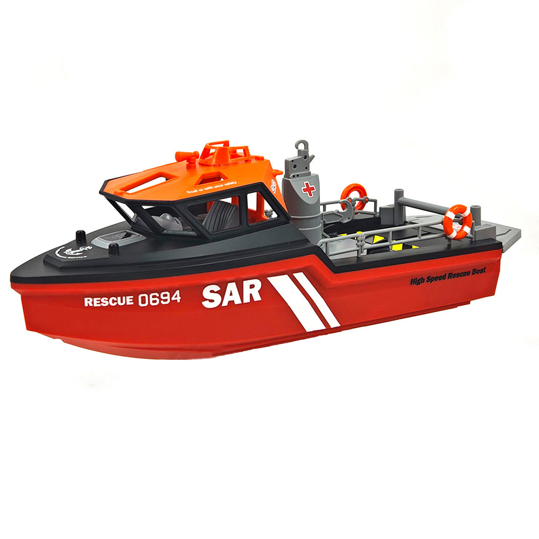 RC Rescue Boat 1/32 Scale RTR Remote Control Boat for Pools and Lakes 2.4Ghz Watercraft with Low Battery Alarm and Capsize Recovery for Adults and Kids-helloworld7