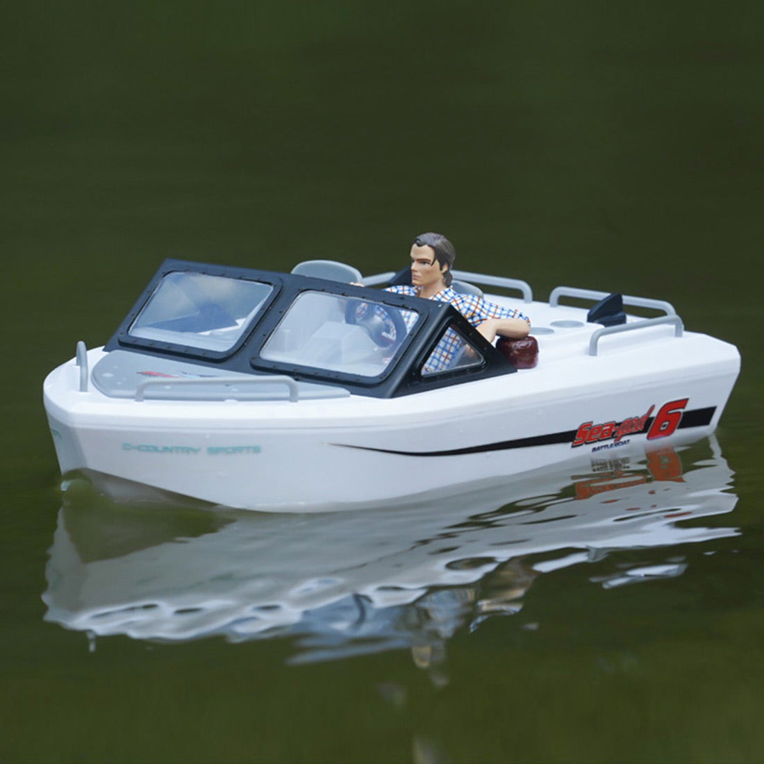 RC Rescue Boat 1/32 Scale RTR Remote Control Boat for Pools and Lakes 2.4Ghz Watercraft with Low Battery Alarm and Capsize Recovery for Adults and Kids-helloworld7