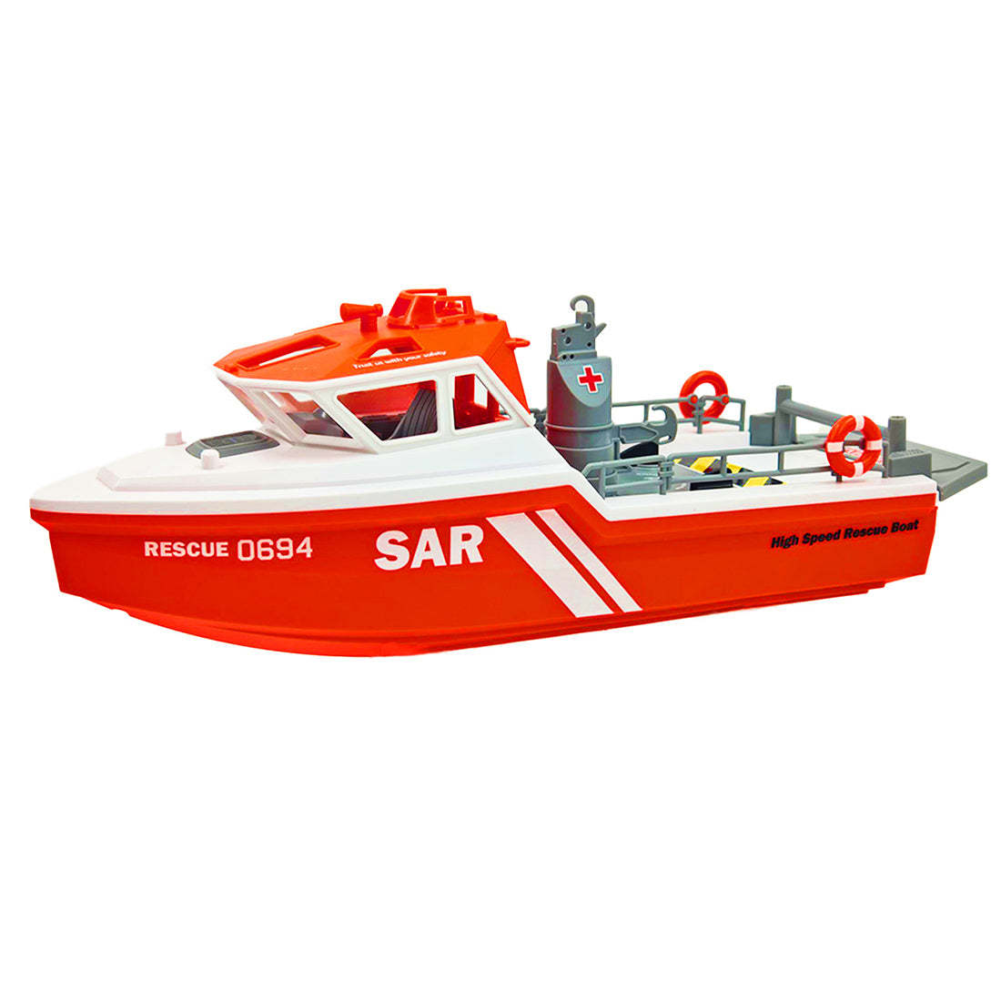 RC Rescue Boat 1/32 Scale RTR Remote Control Boat for Pools and Lakes 2.4Ghz Watercraft with Low Battery Alarm and Capsize Recovery for Adults and Kids-helloworld7