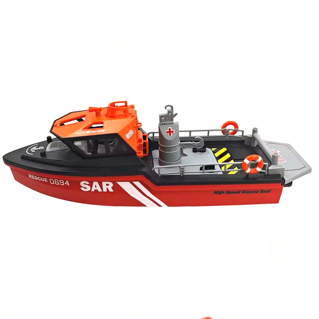 1/32 Scale RC Rescue Boat Model 8km/h High Speed Water Toy RTR Orange