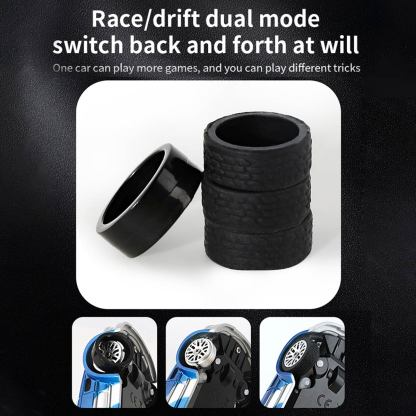 1/43 Scale Mini RC Drift Car 4WD High Speed 2.4G Full Proportional Desk Racing Vehicle for Indoor Fun-helloworld7