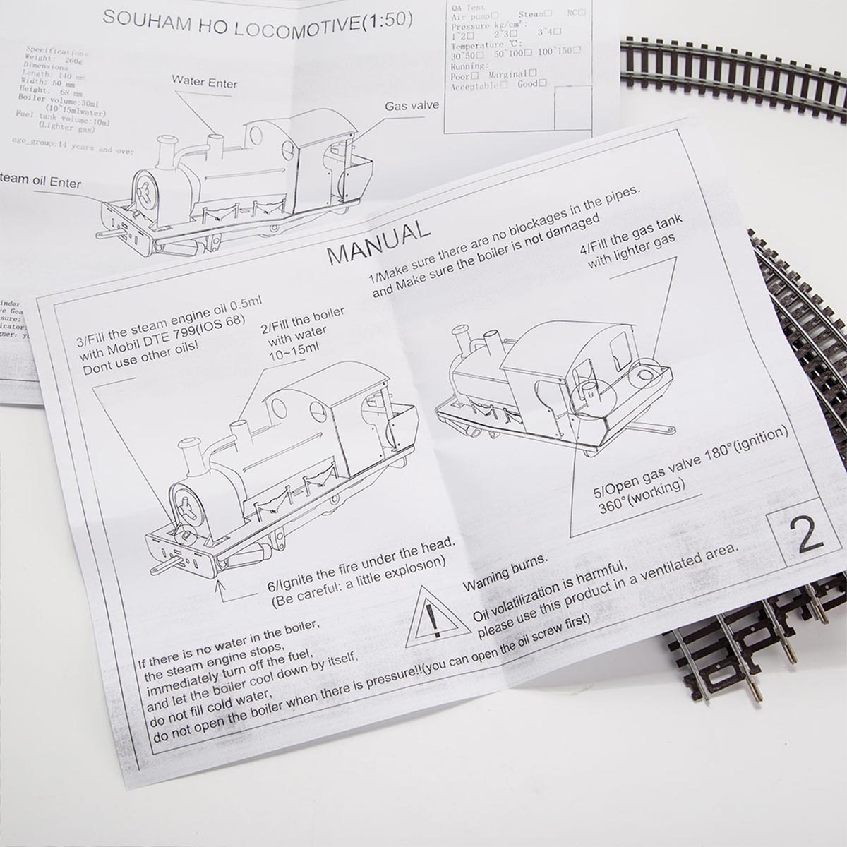HelloWorld7-1/50 HO Scale Live Steam Locomotive Model with Oscillating Steam Engine