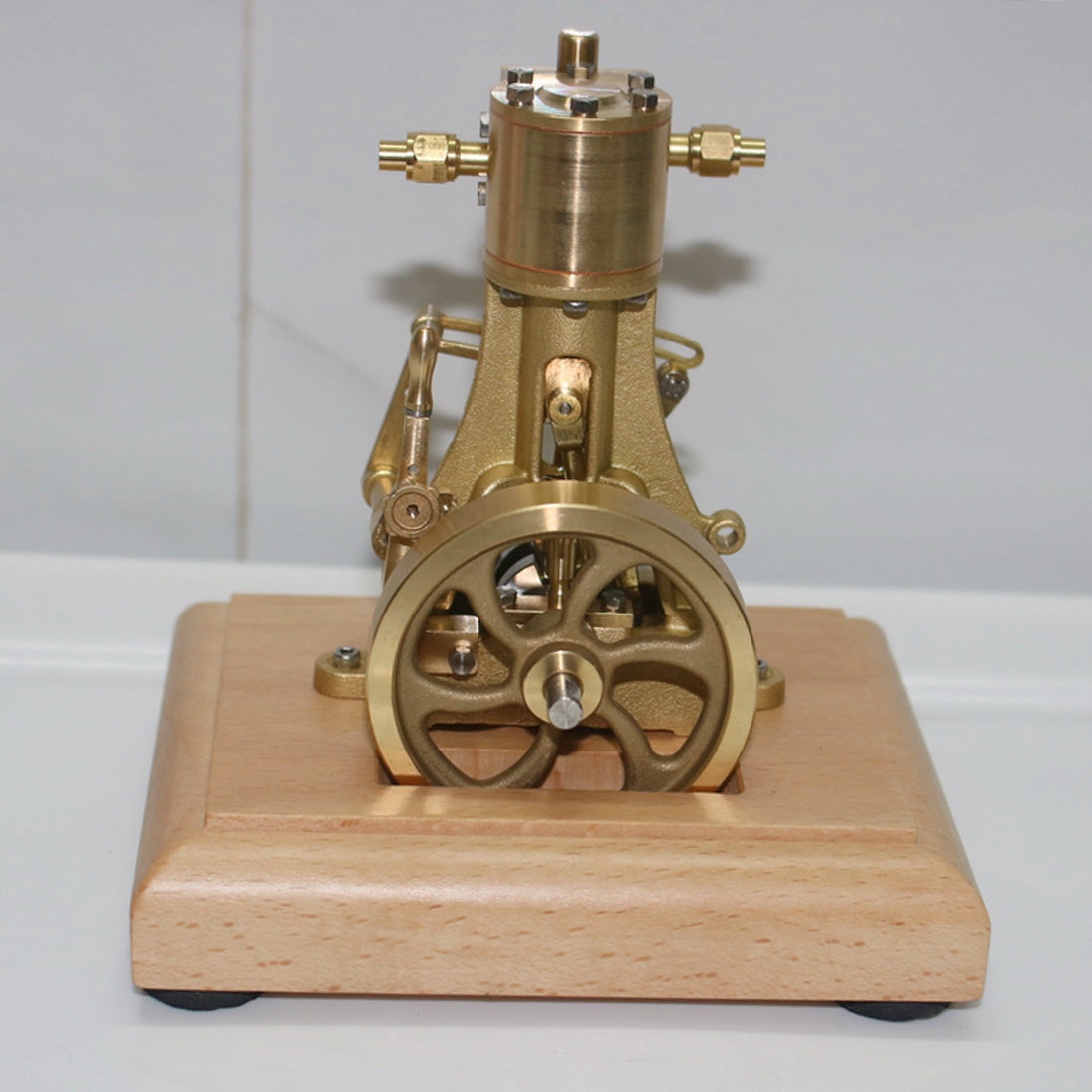 HelloWorld7-1.85CC Single-cylinder Double Acting Vertical Steam Engine with 200ml Boiler Model