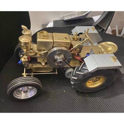 M26 1.9cc Mini 4-Stroke Gasoline Engine Model Water-Cooled Old Tractor Motor Brass Desktop Gift-helloworld7