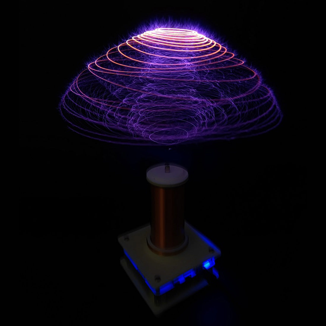 HelloWorld7-18cm PLLSSTC Tesla Coil Spaced Lighting Experimental for Physical Class