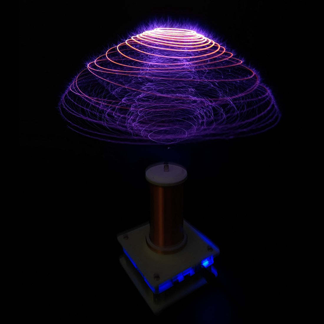 HelloWorld7-18cm PLLSSTC Tesla Coil Spaced Lighting Experimental for Physical Class