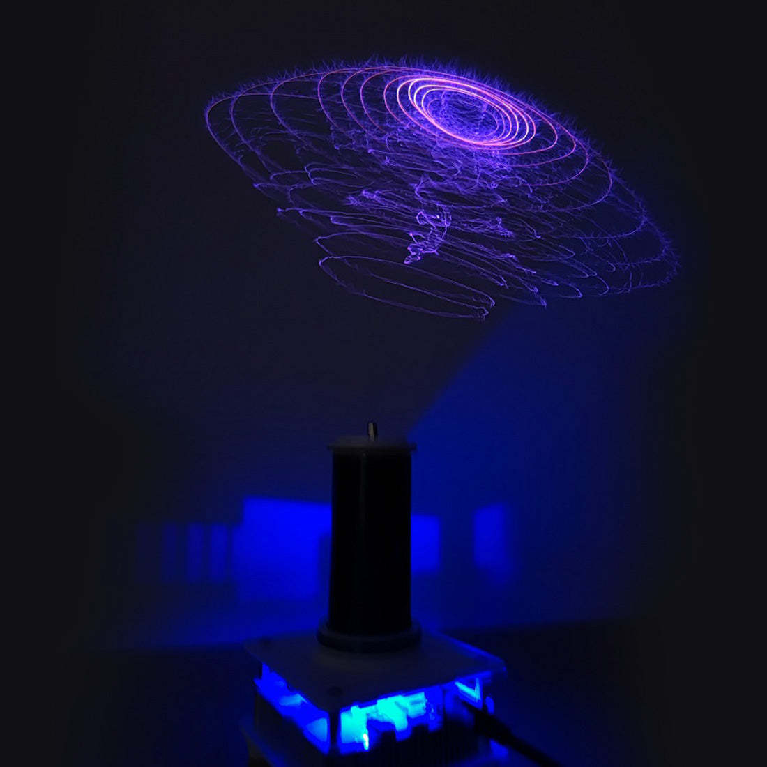 HelloWorld7-18cm PLLSSTC Tesla Coil Spaced Lighting Experimental for Physical Class