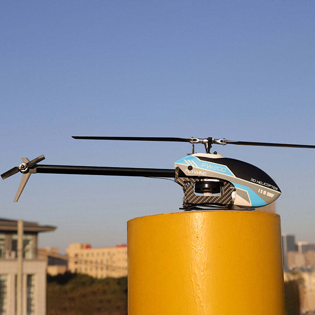 HelloWorld7-2.4G RC 6CH FW200 Aircraft Brushless Direct-driven 3D Aerobatic RC Helicopter Model- RTF version-helloworld7