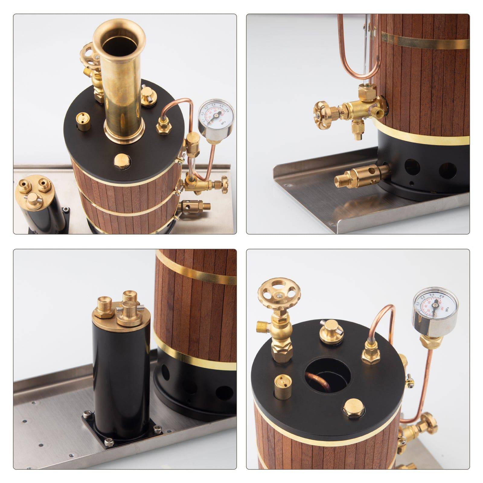 HelloWorld7-230ML Vertical Steam Boiler Model for Ship Marine Steam Engine Model