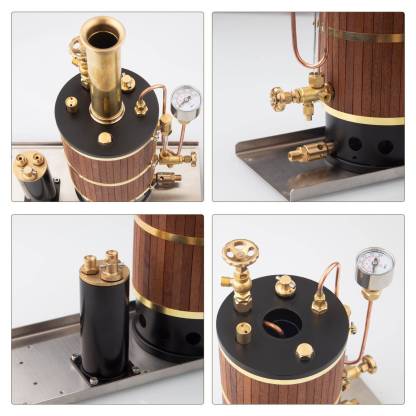 HelloWorld7-230ML Vertical Steam Boiler Model for Ship Marine Steam Engine Model