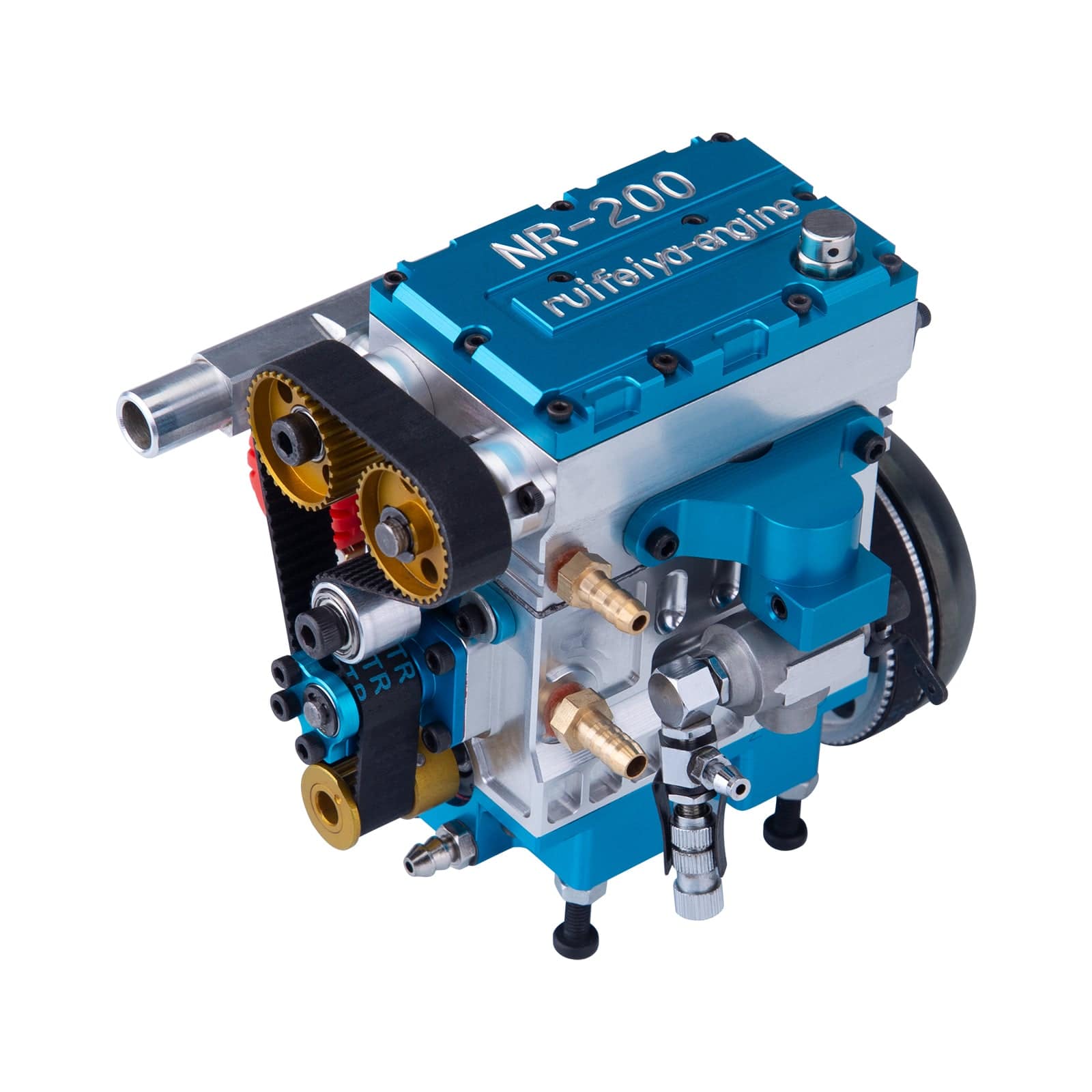 HelloWorld7-RUIFEIYA NR200 Watercooled Inline 2-cylinder 4-stroke Nitro Engine Model 8.6cc