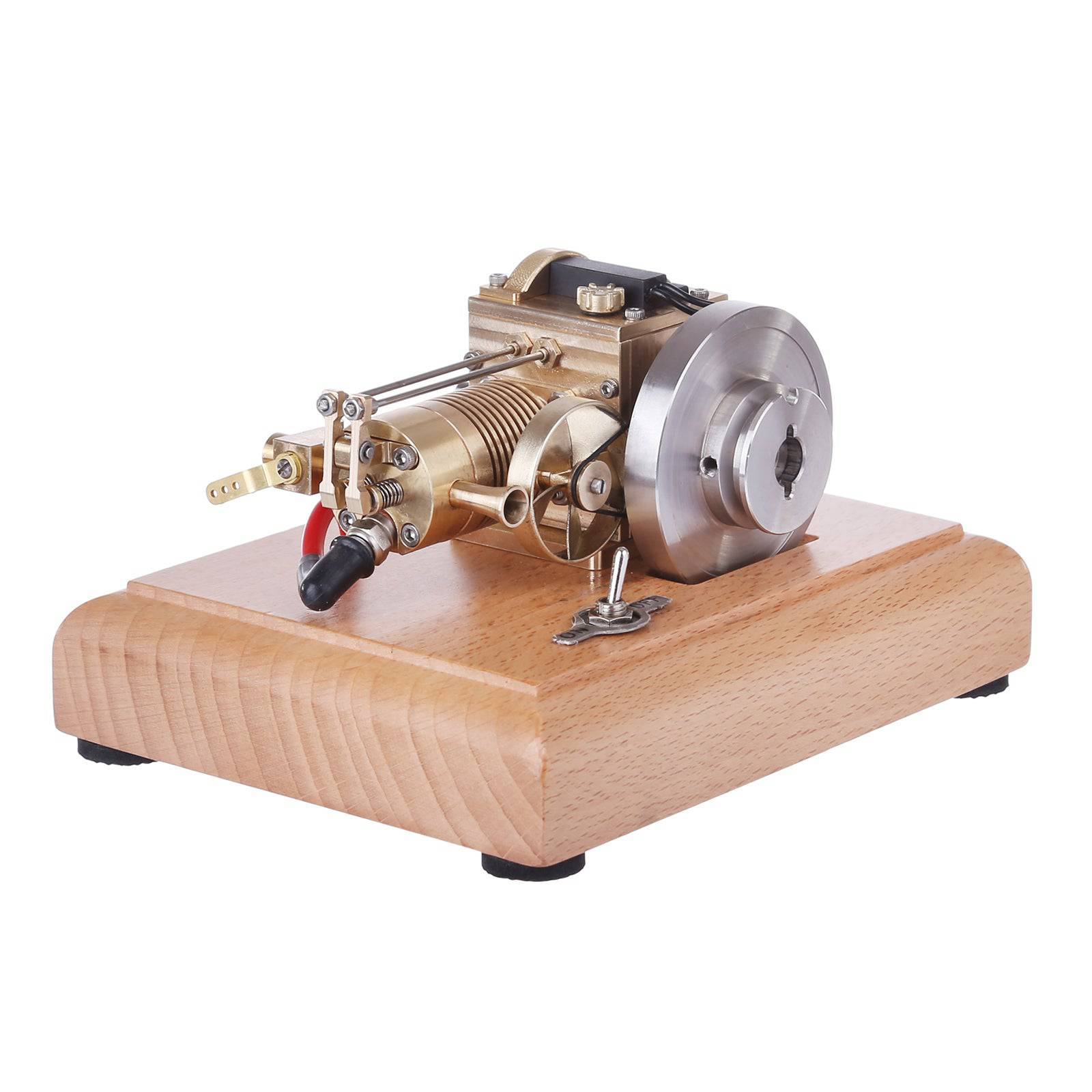 HelloWorld7-M16B 1.6cc Mini Horizontal Gasoline 4 Stroke Air-cooled Single Cylinder Internal Combustion Engine with Wooden Base-helloworld7