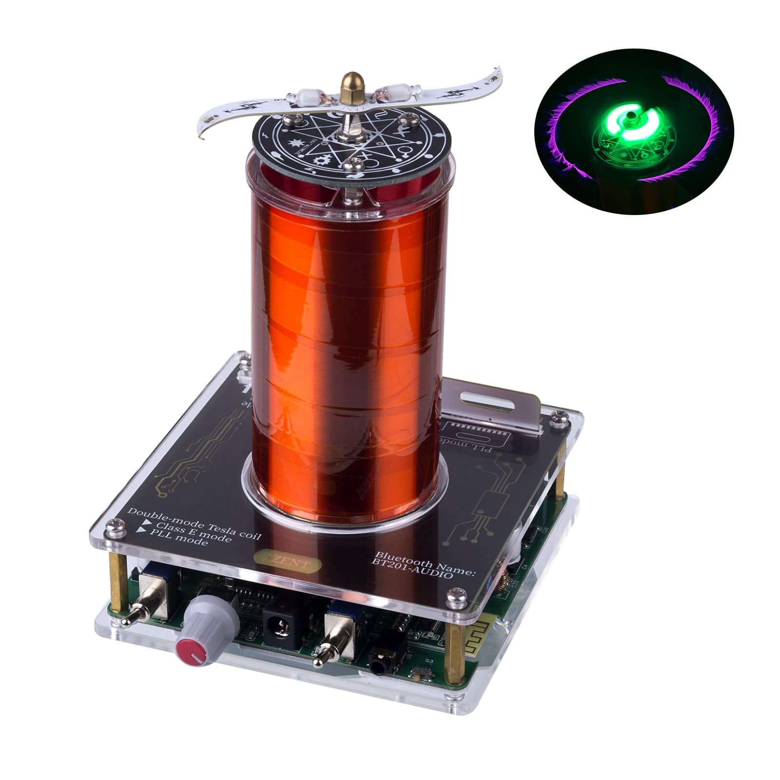 HelloWorld7-32v DC Bluetooth Square Wave Musical Tesla Coil with 20cm Arc