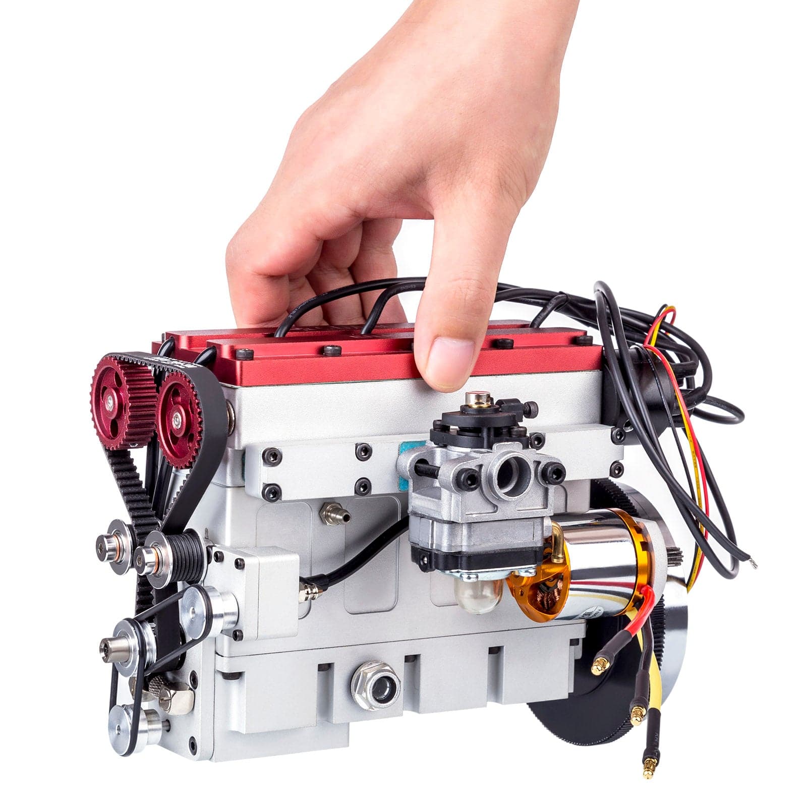 Enjomor 36cc DOHC Inline 4 Cylinder 4 Stroke Water Cooled Gasoline Engine for RC Car Boat-helloworld7