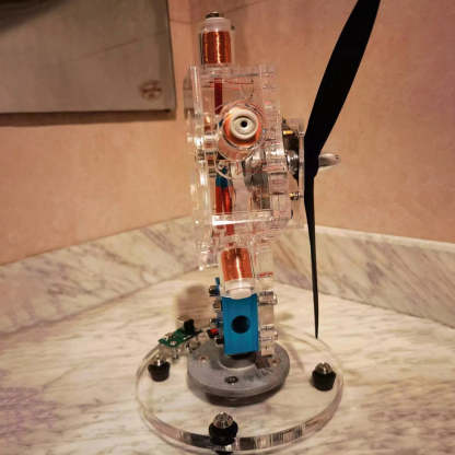 HelloWorld7-5 Cylinder Electromagnetic Radial Solenoid Engine Model