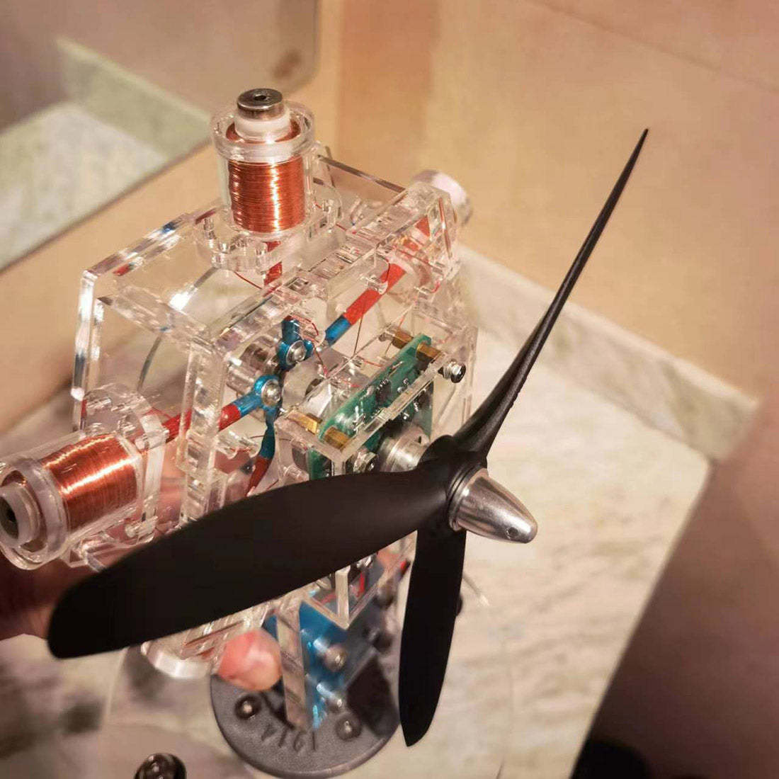 HelloWorld7-5 Cylinder Electromagnetic Radial Solenoid Engine Model