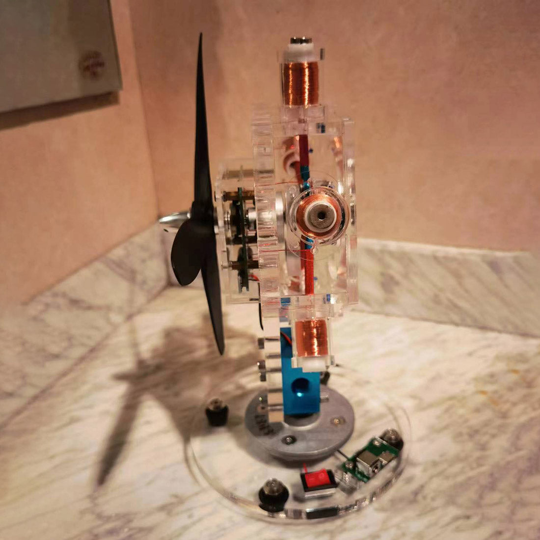 HelloWorld7-5 Cylinder Electromagnetic Radial Solenoid Engine Model