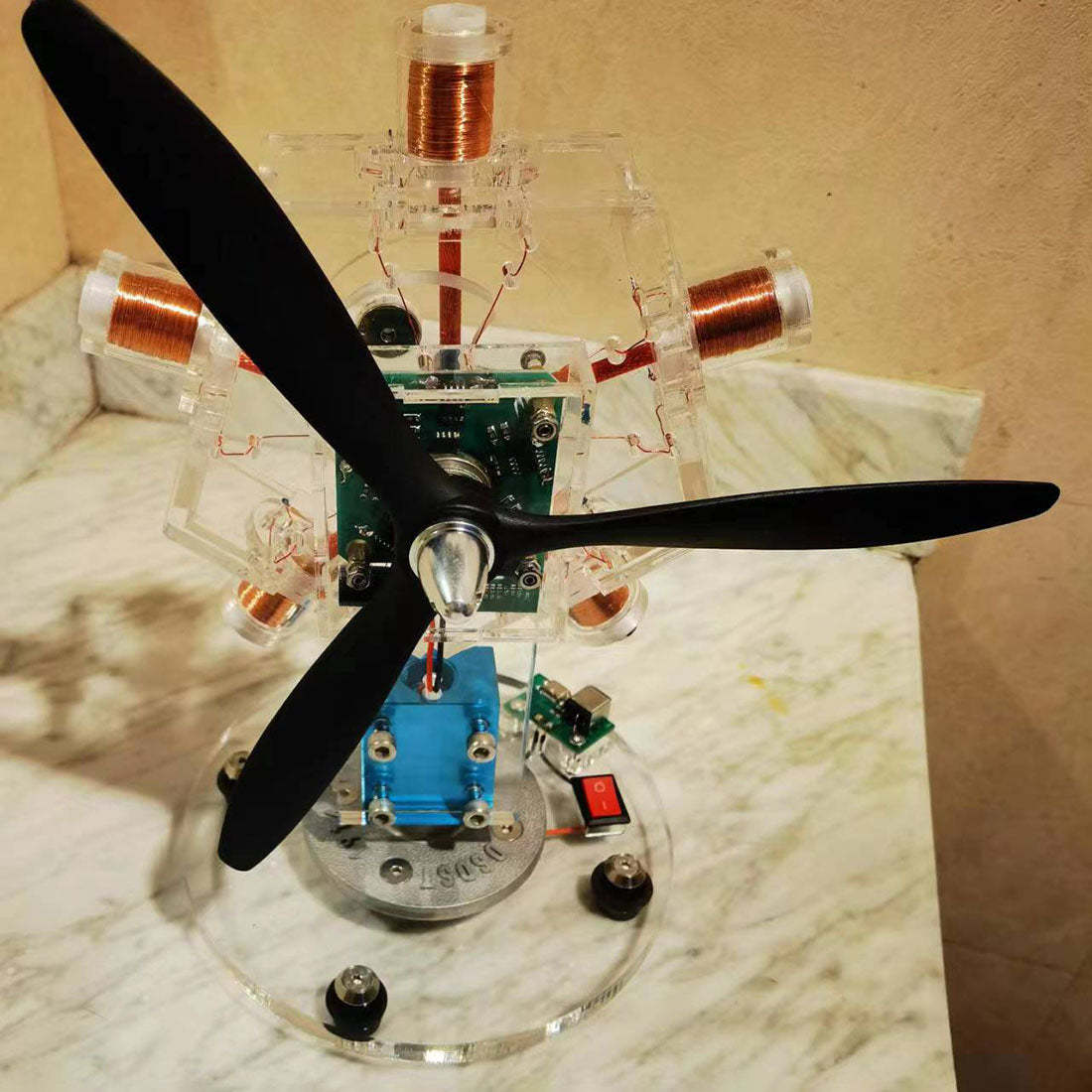 HelloWorld7-5 Cylinder Electromagnetic Radial Solenoid Engine Model