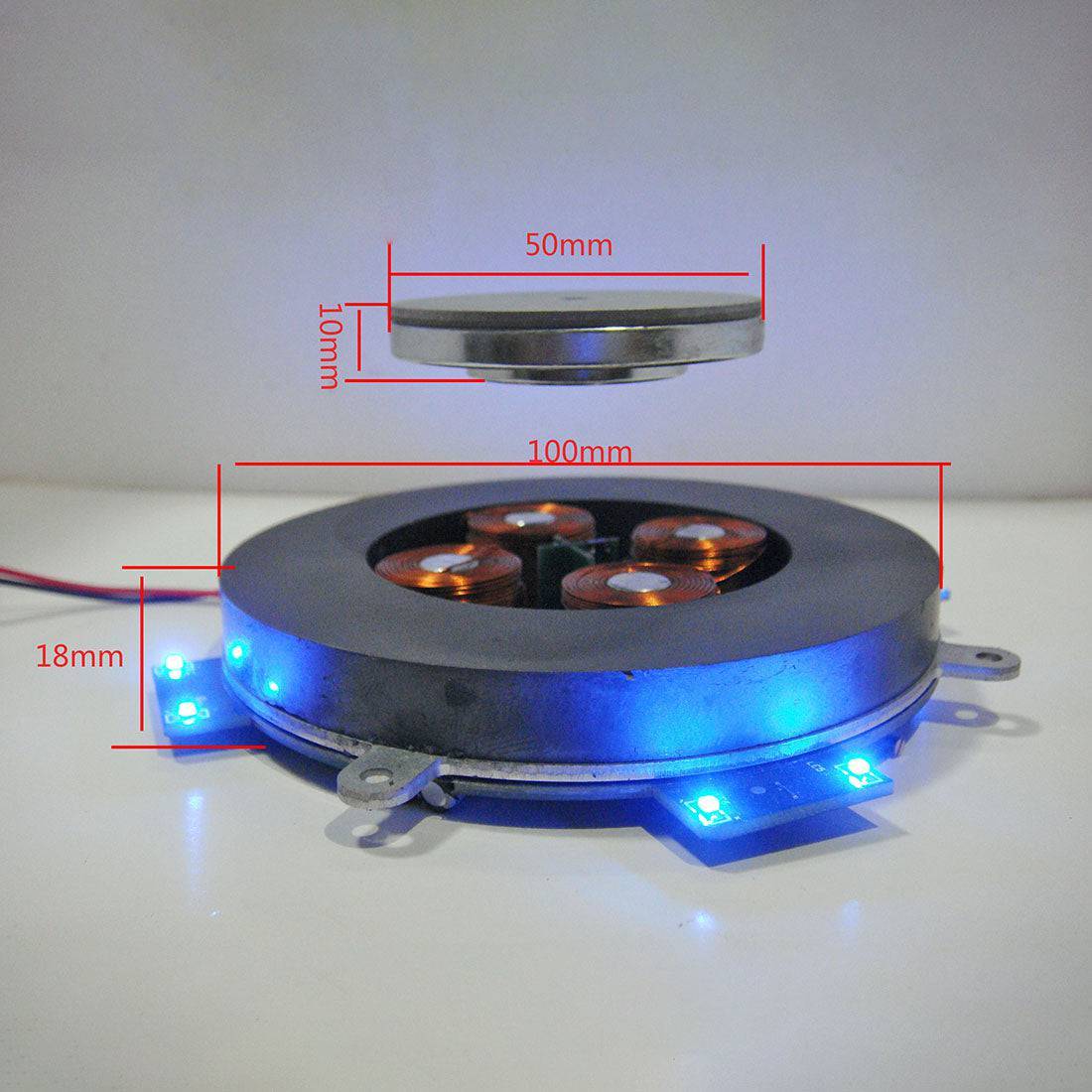 500g Magnetic Levitation Module DIY Maglev Display Stand Core with LED Lights