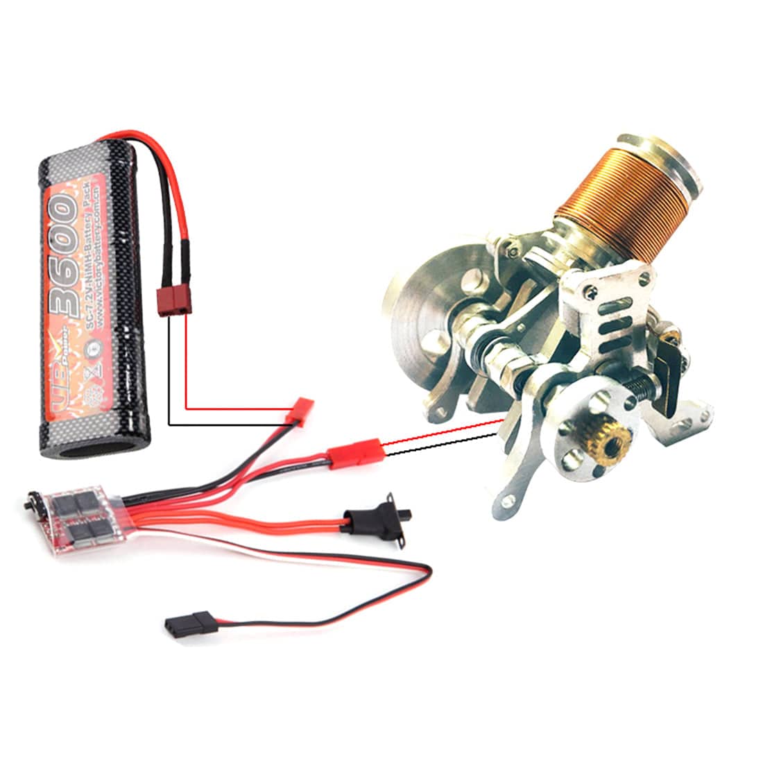 HelloWorld7-6-12V Single Cylinder Electromagnetic Solenoid Valve Engine Model