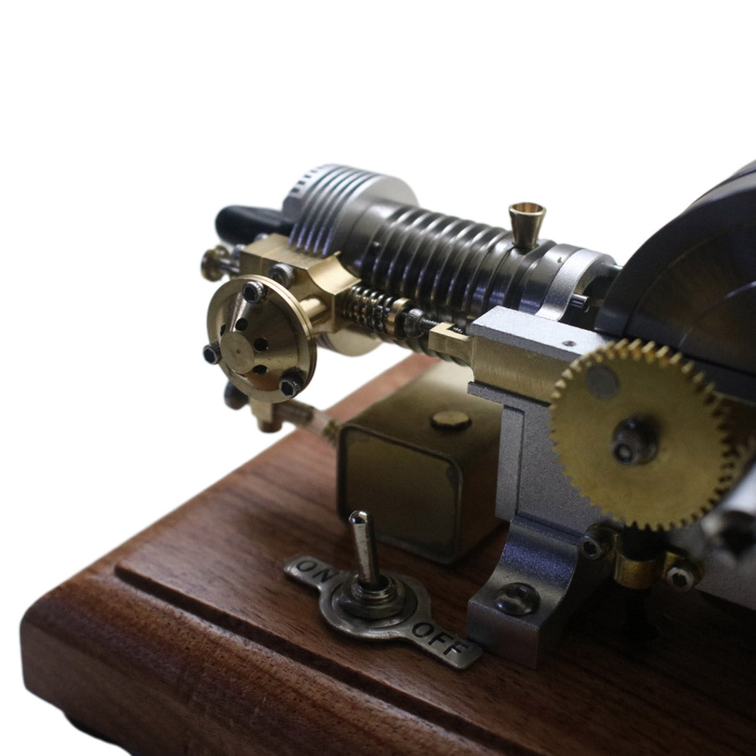 HelloWorld7-4 Cycle Odd Ball Miniature Hit and Miss Gas Engine Model Air-Cooled M96