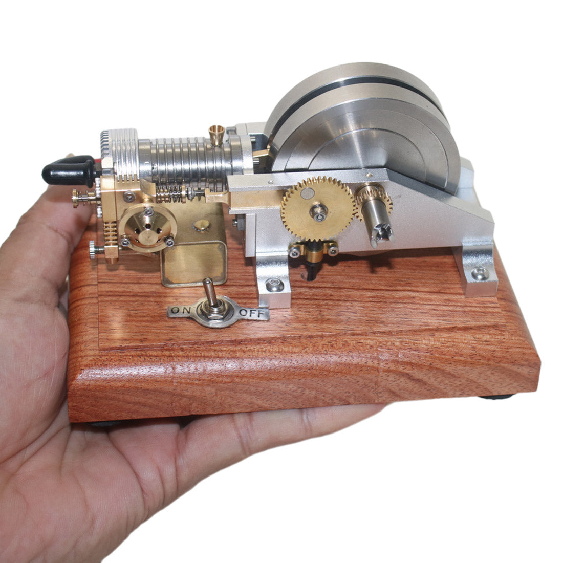 HelloWorld7-4 Cycle Odd Ball Miniature Hit and Miss Gas Engine Model Air-Cooled M96