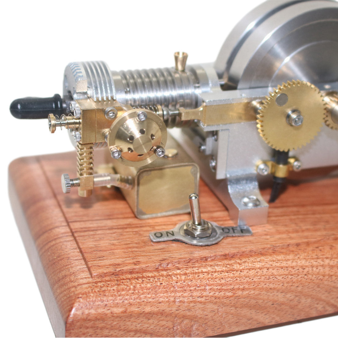 HelloWorld7-4 Cycle Odd Ball Miniature Hit and Miss Gas Engine Model Air-Cooled M96