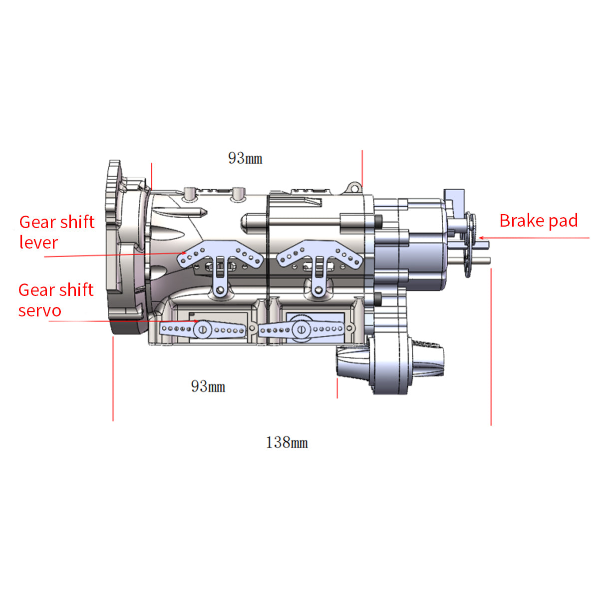 HelloWorld7-6-Speed Transmission with High/Low Range for CISON V8 Engine Model Kits