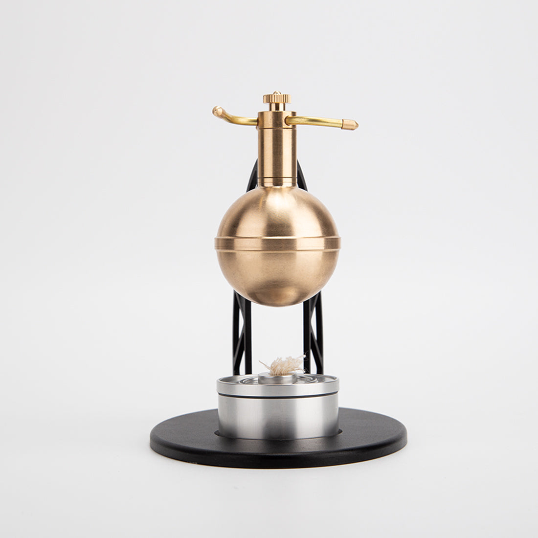 HelloWorld7-Aeolipile Hero's Steam Engine Bladeless Radial Steam Turbine Model Building Kits