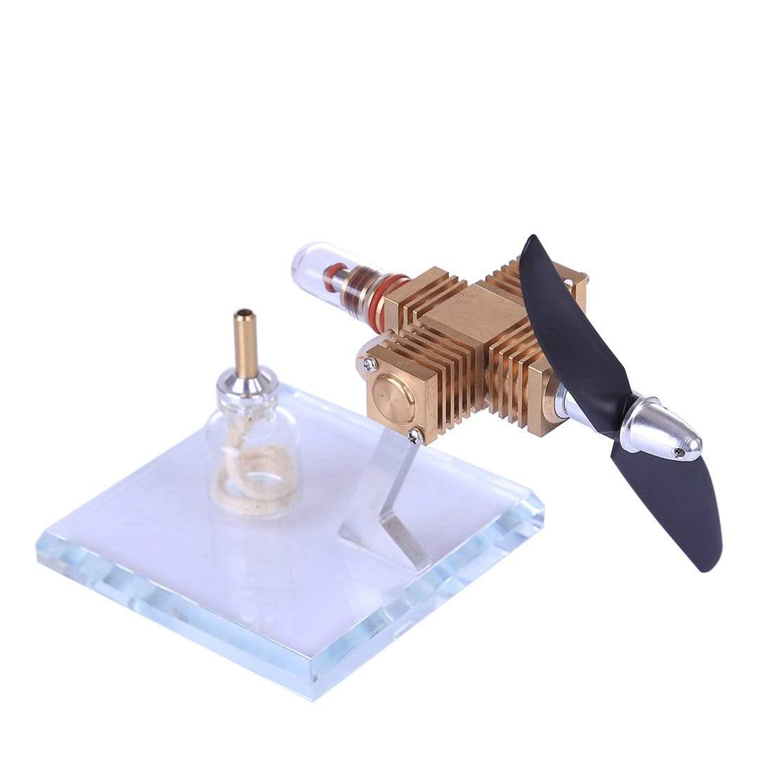 HelloWorld7-Aircraft Hot Air Engine Power Generator Engine Innovative Stirling Engine Science Toys