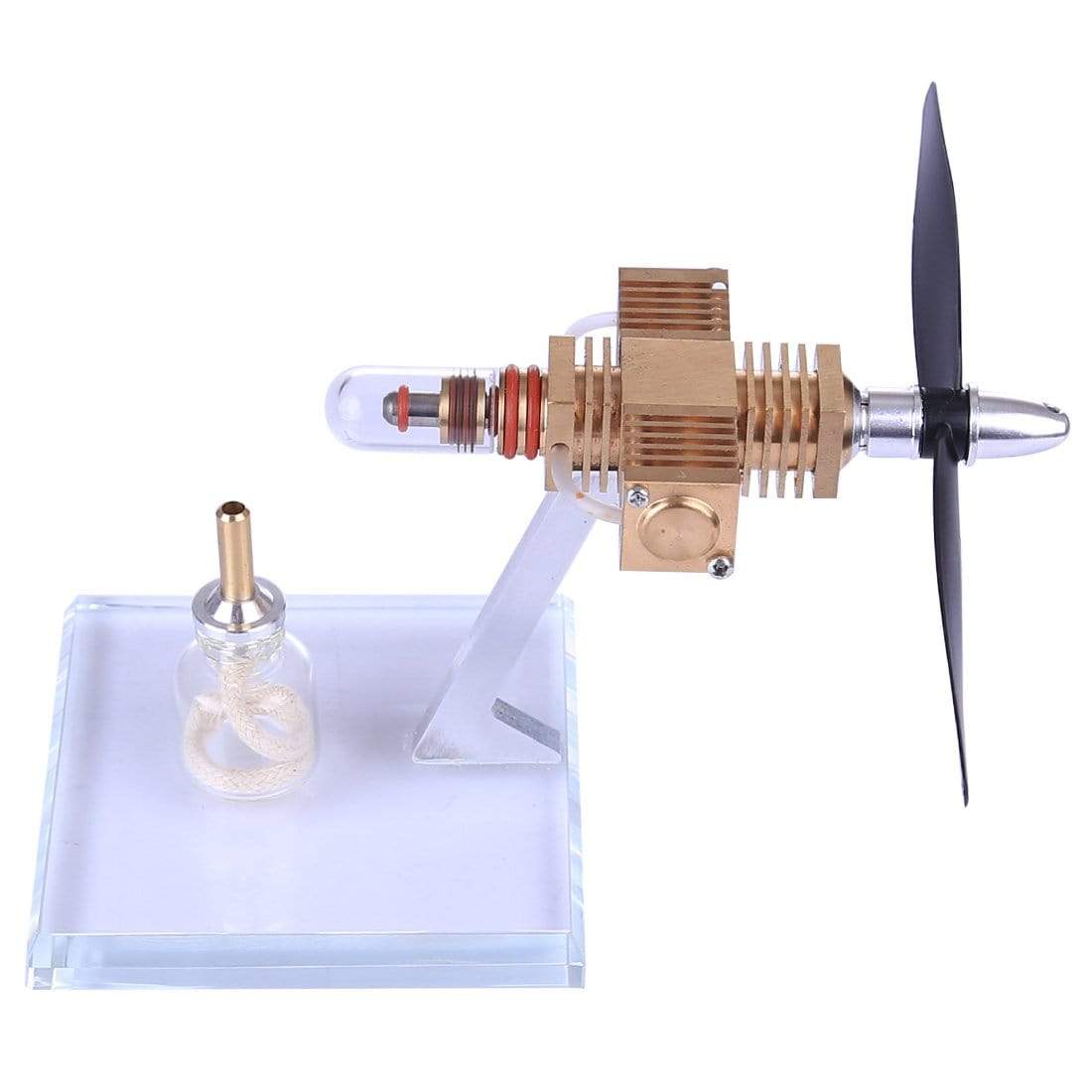 HelloWorld7-Aircraft Hot Air Engine Power Generator Engine Innovative Stirling Engine Science Toys