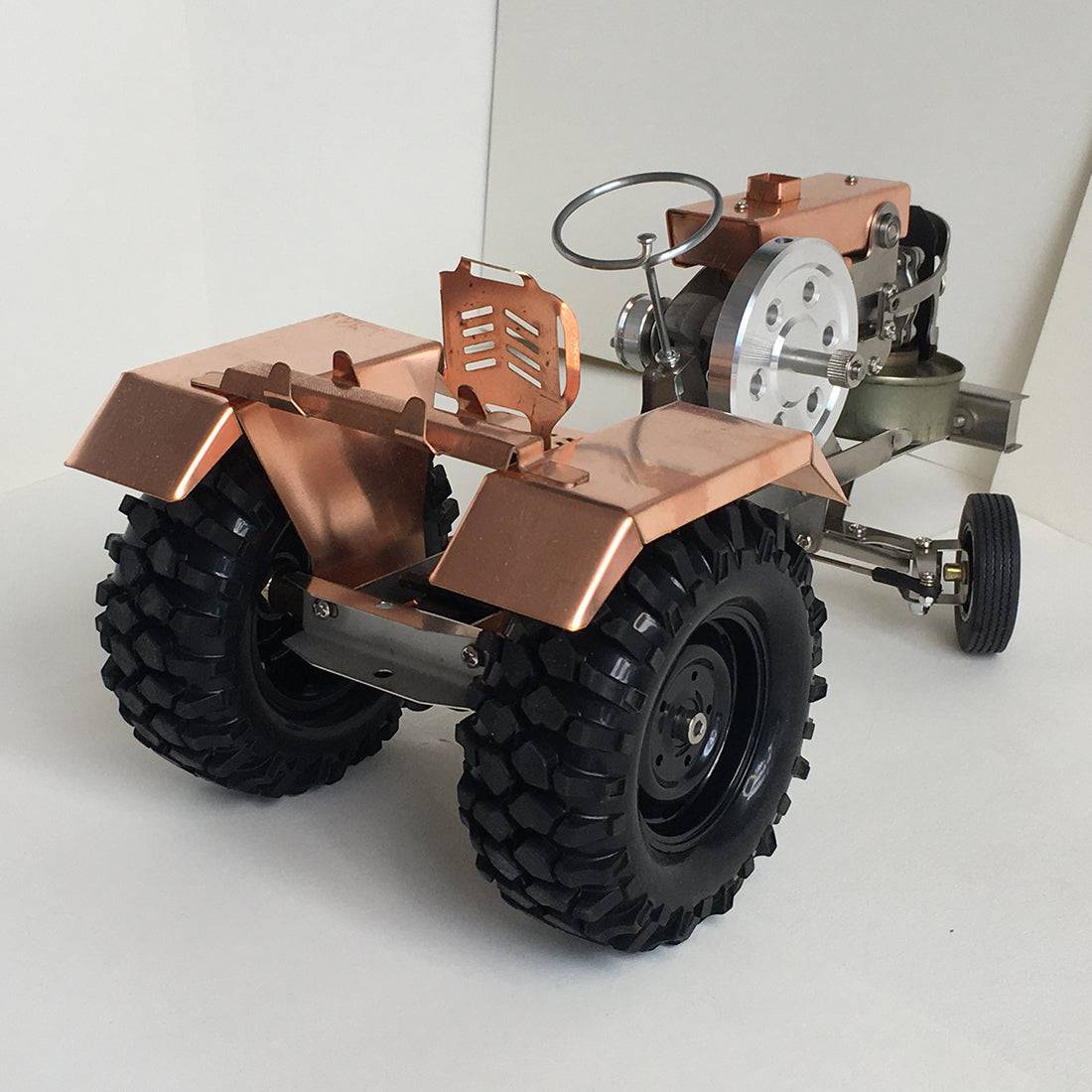 Alcohol Powered Mini Tractor Stirling Engine Model Metal Mechanical Physics Experiment Toy