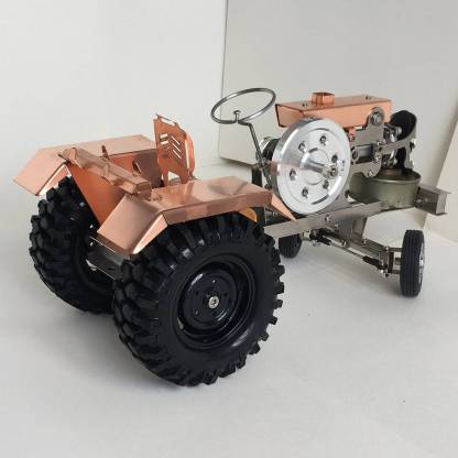 Alcohol Powered Mini Tractor Stirling Engine Model Metal Mechanical Physics Experiment Toy
