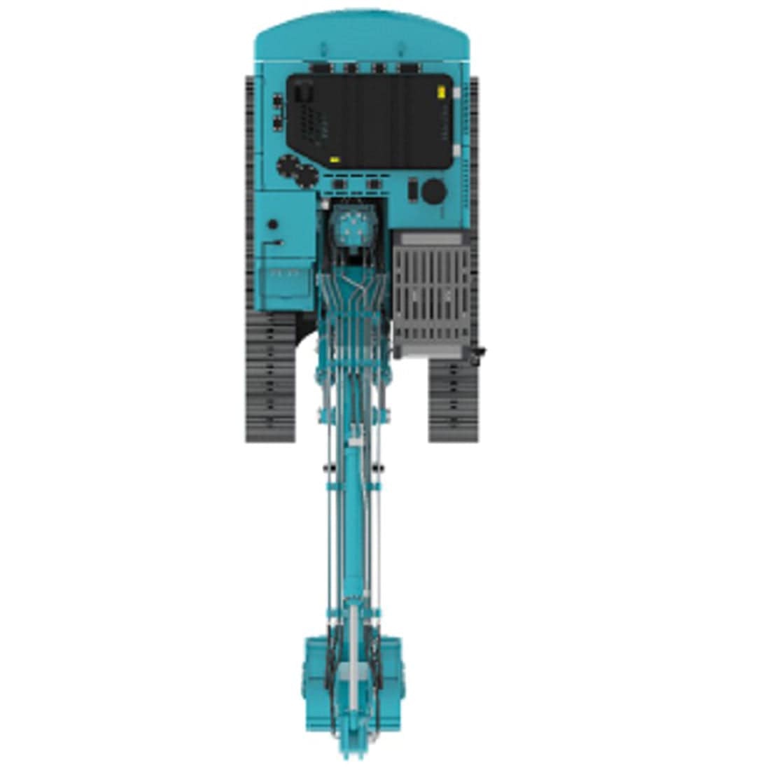 HelloWorld7-1/14 Scale RC Hydraulic Excavator Heavy Duty All Metal 10CH Construction Model with Brushless Planetary Drive Blue-helloworld7