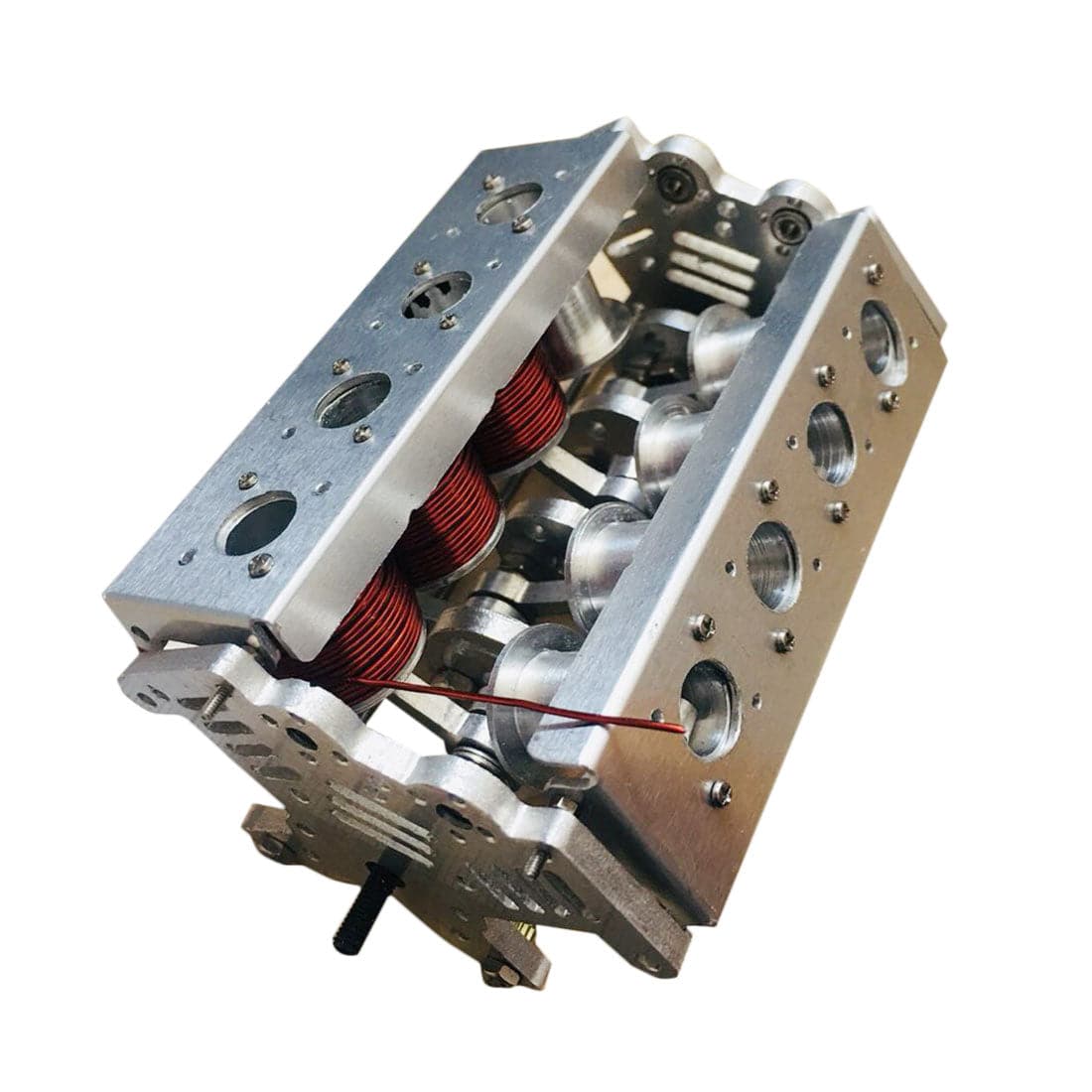 HelloWorld7-V8 Electromagnetic Engine Model  Engine Toy for Model Car / Ship