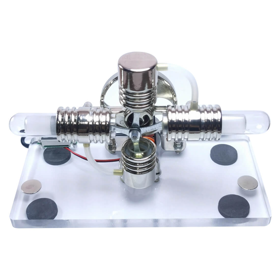 Alpha Type Horizontal Opposed Stirling Engine Model with Generator Science Gift