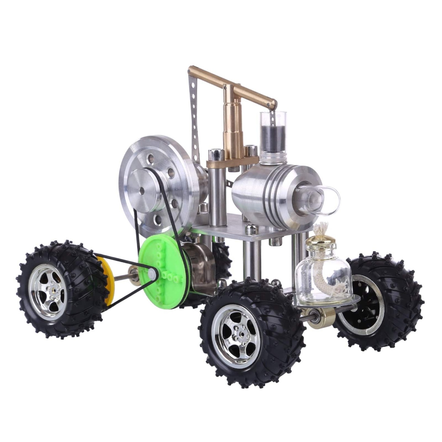 Balance Type Single Cylinder Stirling Engine Car Model Hot Air Motor STEM Gift