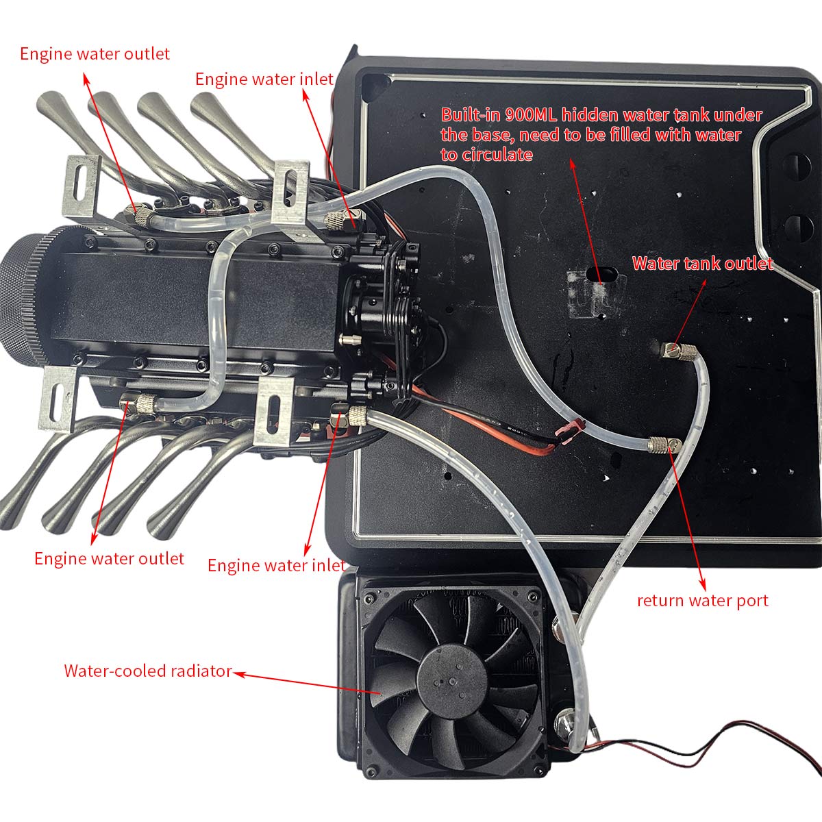 HelloWorld7-Base for TOYAN V8 FS-V800WGPC Gasoline Engine Model Kits ( New Version) Upgrade