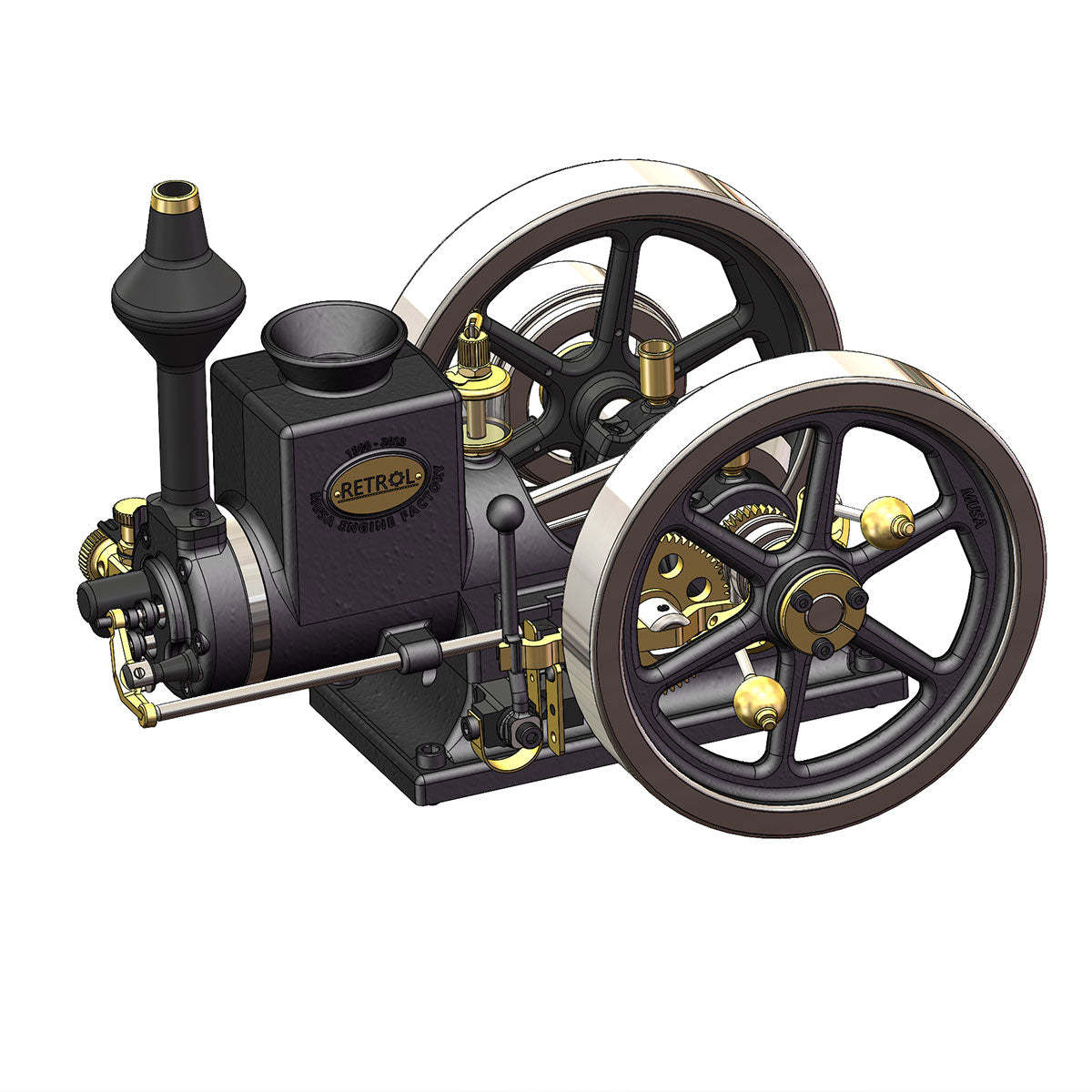 HelloWorld7-RETROL HM-01 7cc Model Hit and Miss 4-stroke Horizontal Internal Combustion Engine