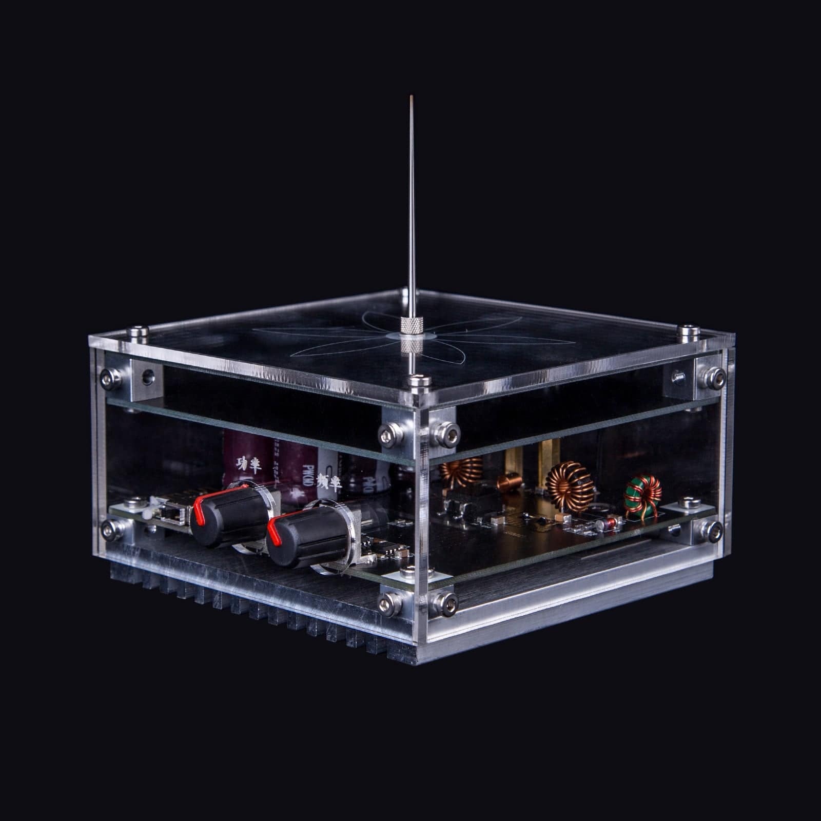 HelloWorld7-Bluetooth Musical Tesla Coil High Frequency Arc Lighter Impulse Generator with 48V2A Power Supply-helloworld7