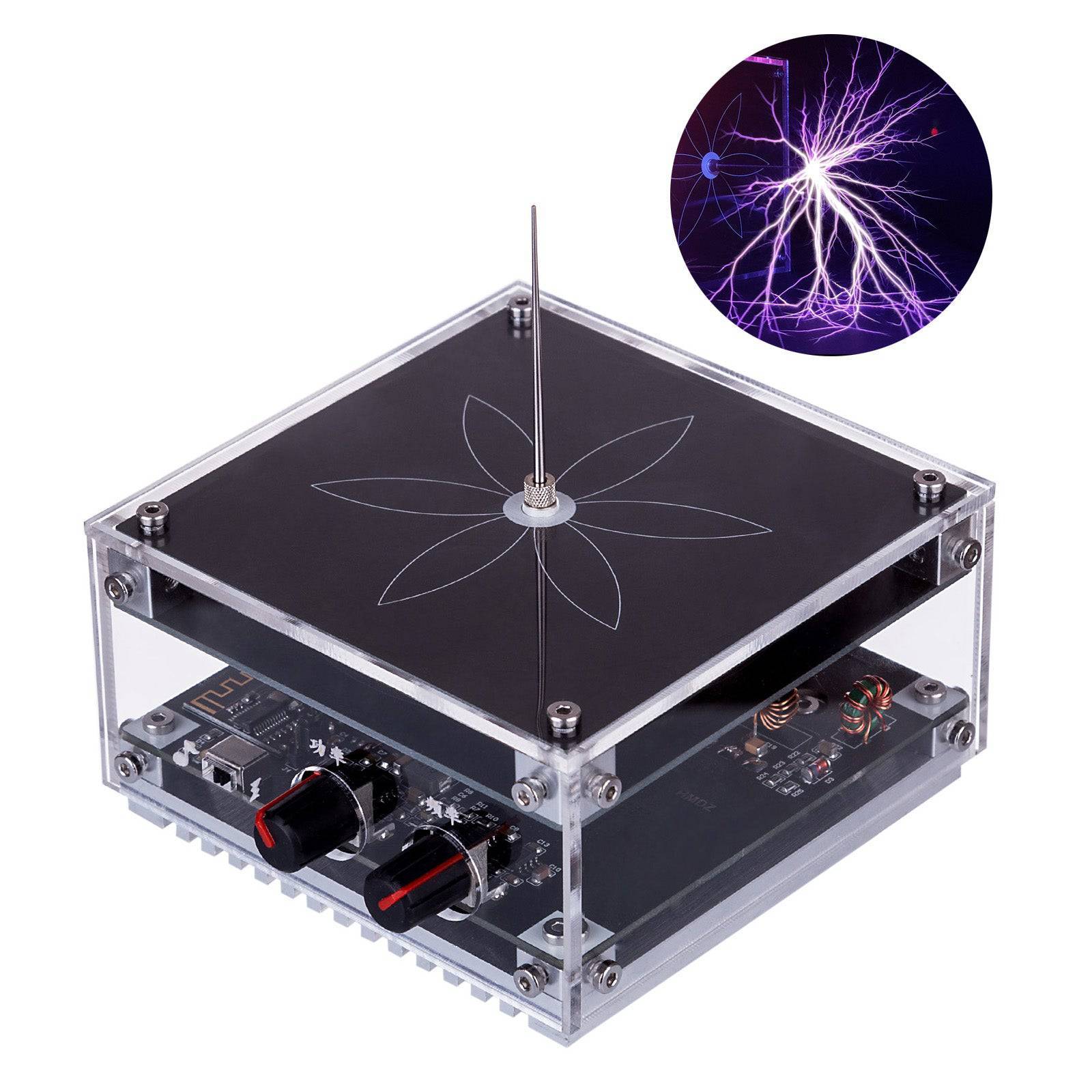 HelloWorld7-Bluetooth Musical Tesla Coil High Frequency Arc Lighter Impulse Generator with 48V2A Power Supply-helloworld7