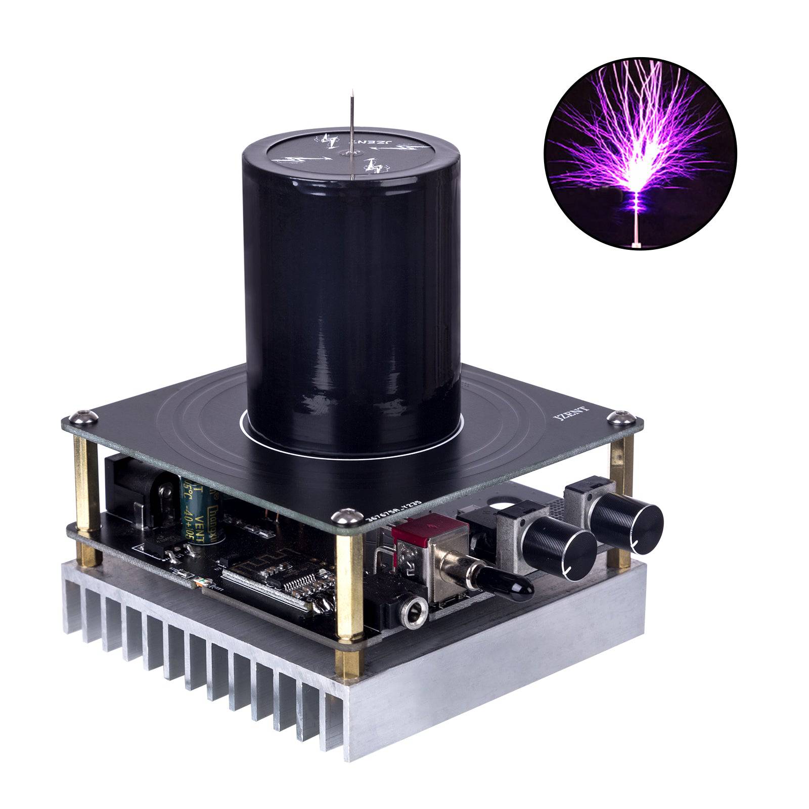 32V Bluetooth Musical Tesla Coil Plasma Speaker Square Wave Generator 20cm Arc Touch Lightning