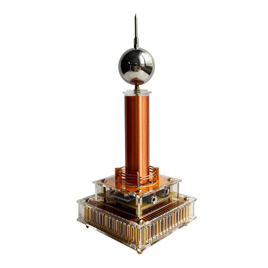 Bluetooth Musical Tesla Coil Plasma Speaker Kit Ion Windmill Wireless Transmission Science Toy
