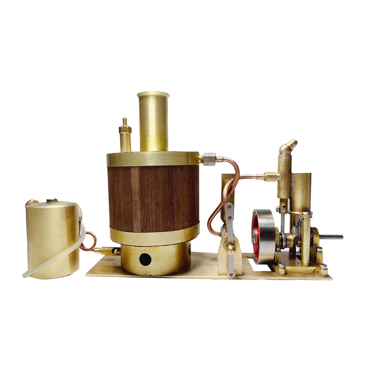 HelloWorld7-Mini Single-cylinder Steam Engine Set with Boiler for 50cm Ship Model