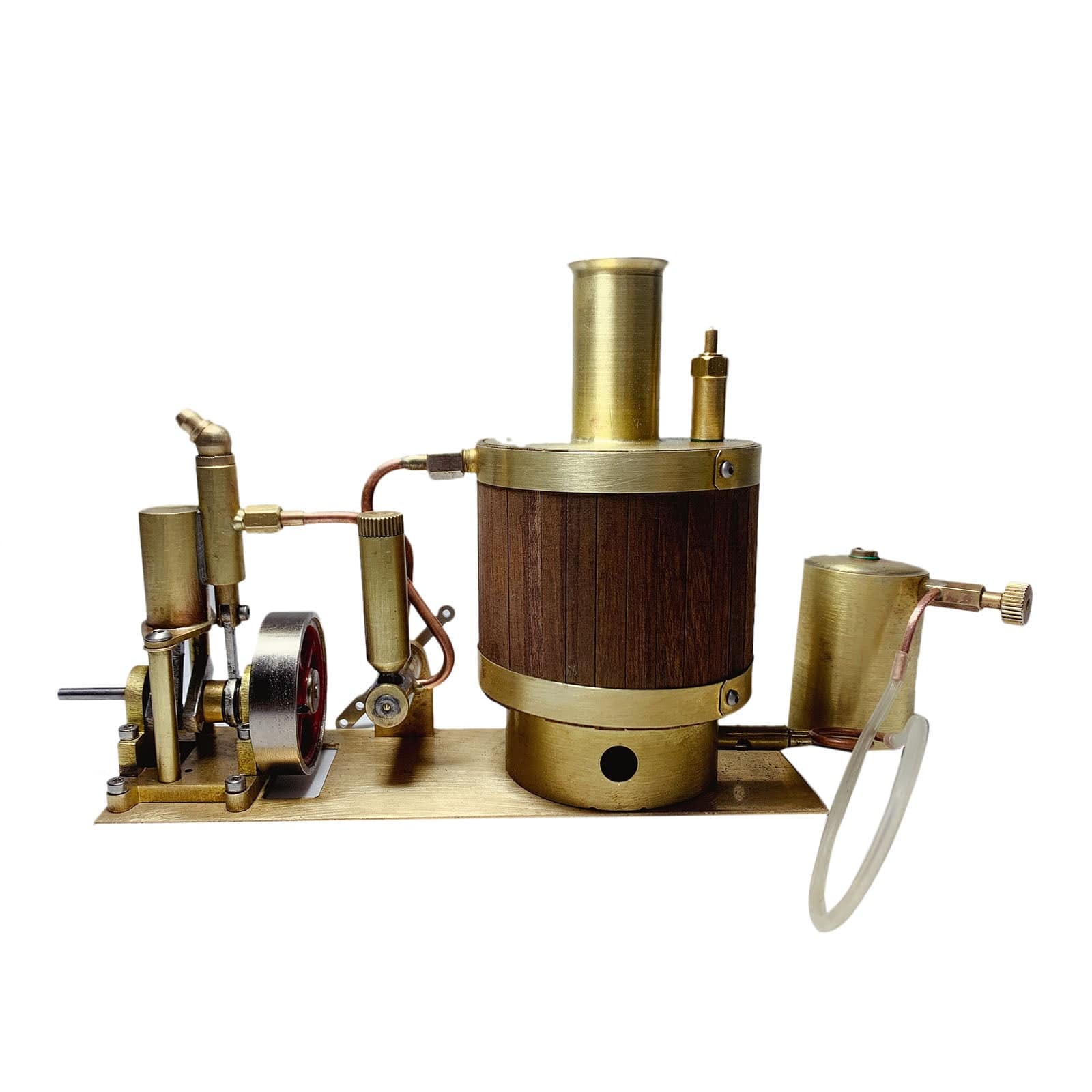 HelloWorld7-Mini Single-cylinder Steam Engine Set with Boiler for 50cm Ship Model