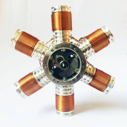 HelloWorld7-Brushless DC Electric Motor Radial Solenoid Engine Model Hall effect ScienceToys