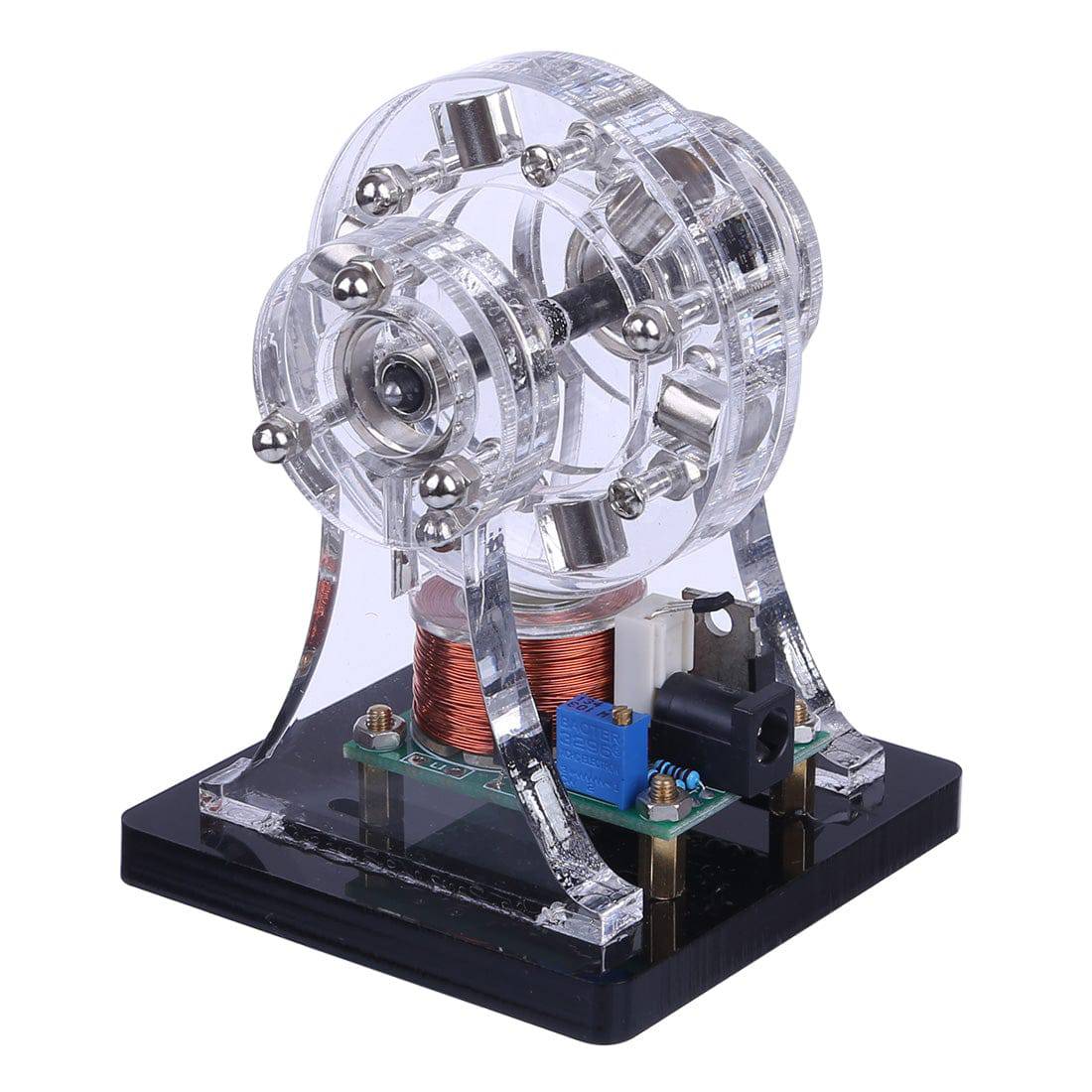 HelloWorld7-Brushless Magnetic Suspension Hall Motor Engine Stem Toy (Random Color Light)