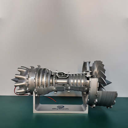 HelloWorld7-Building a 1/20 Working Jet Turbofan Engine Model Kit Silver