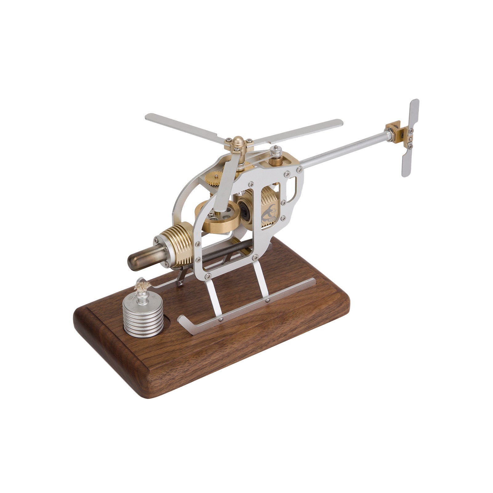DIY Mini Stirling Engine Helicopter Model Kit Metal Physics STEM Education Toy